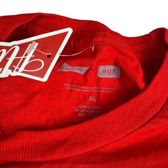 Budweiser x Huf T Shirt - Size XL - Picture 3 of 5